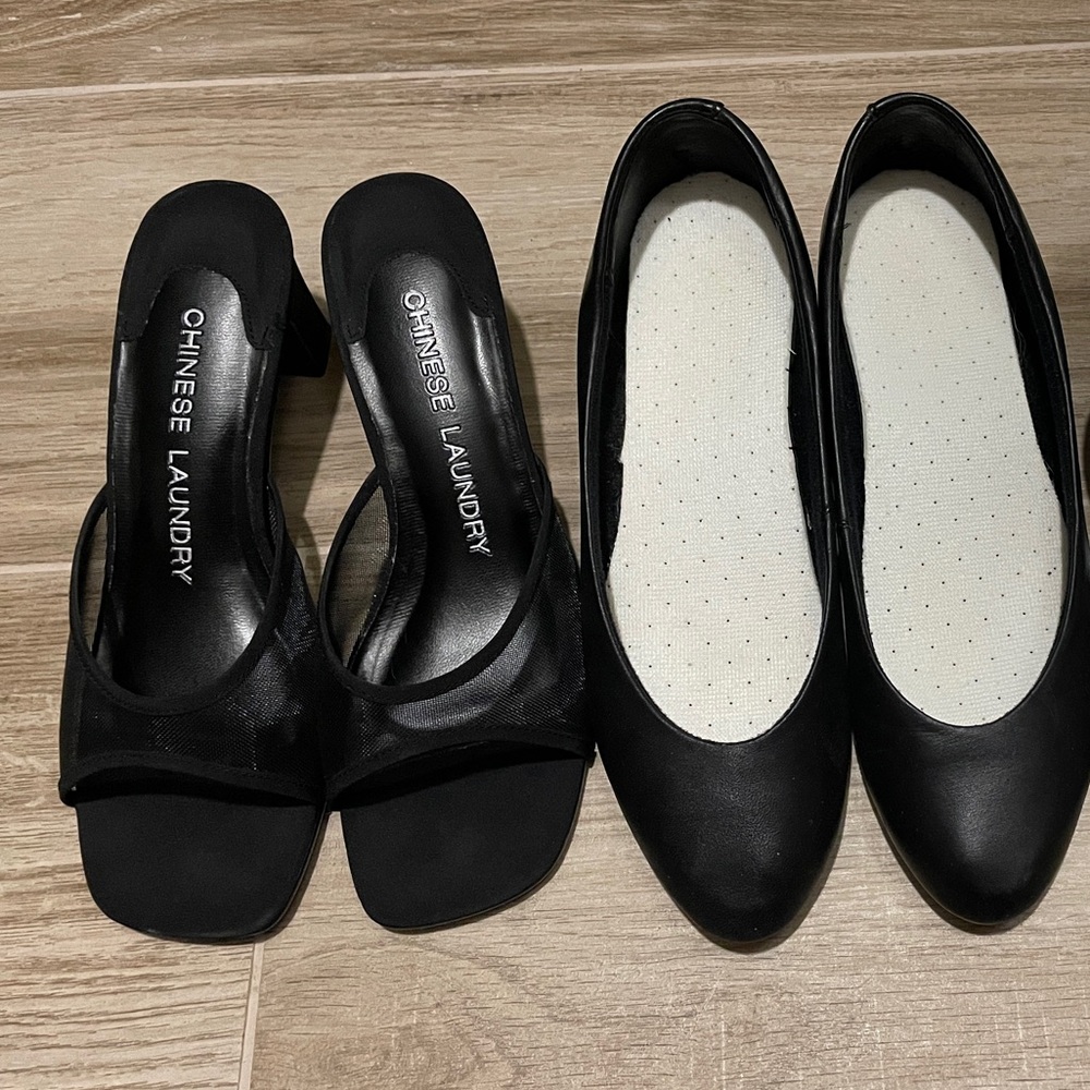 kitten heels/heeled sandals and low heel flats bundle